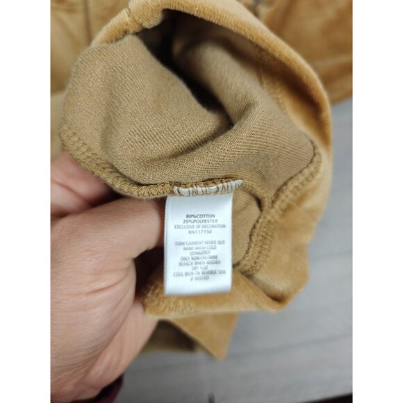 Quacker Factory Women's M Short Velour 2-Piece Set Zip Jacket & Pants Brown - Picture 4 of 12